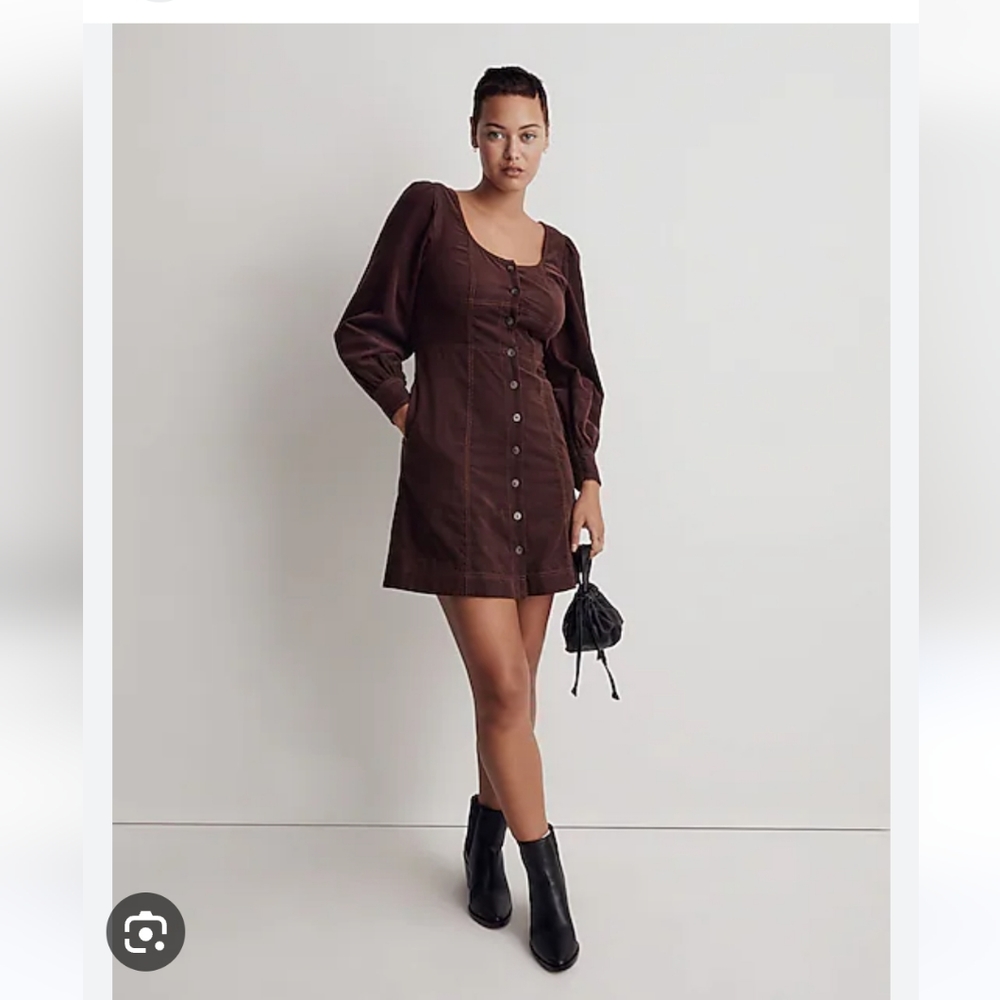 Madewell Corduroy Seamed Mini Dress